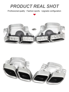 Embouts d'échappement SYPES pour Mercedes Benz Classe E W213 <span class=keywords><strong>E200</strong></span> E300 jusqu'à E63 AMG 304 Embouts de silencieux carrés en acier inoxydable - Product Image 3