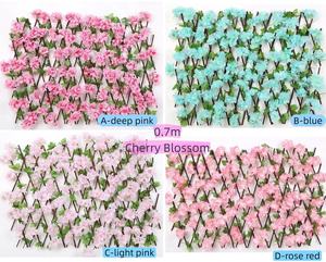 Décorations murales de plantes rurales simulées, clôtures, fleurs artificielles, clôtures de cerisier, clôtures rétractables, revêtements de balcon - Product Image 5