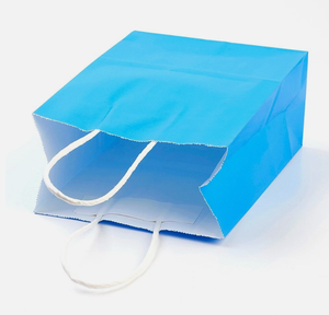 Túi giấy Kraft thân thiện với môi trường Bền tùy chỉnh với tay cầm Logo để sử dụng triển lãm khuyến mãi siêu thị (màu tùy chỉnh có sẵn) - Product Image 2