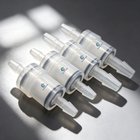 Mini Válvula Unidireccional en Línea de 1/8'' 3/16'', Presión de Ruptura de 0-100Kpa, Válvula de Alivio de Presión de Plástico para Nebulizador y Humidificador