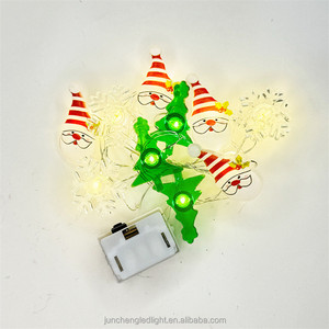 Offre Spéciale Étincelant Père Noël Chaussettes Canne Motif Guirlande Led Fée Lumière De Mariage Décoration De Noël - Product Image 4