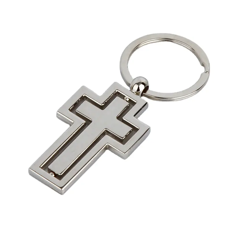 Manufactory Wholesale Christian Easter Gifts Jesus Cross Charms Pendant Crucifix Keychain