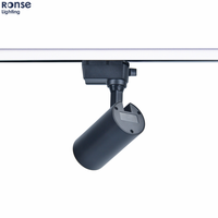 RONSE lampu jalur komersial 24 sudut 24 Watt, lampu rangka aluminium Cob Led 24 Watt dapat disesuaikan 350 rotasi Horizontal cahaya CRI tinggi