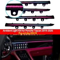 Kit de Actualización Interior con Panel de Iluminación Ambiental RGB Dinámico Efecto Cielo Estrellado para Porsche Taycan 2019-2026, Control por Pantalla de APP