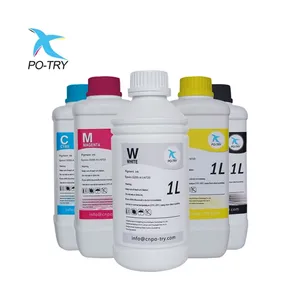PO-TRY Factory Price Direct to Film White Ink CMYK Plastisol PIgment Digital Heat Transfer Printing DTF Ink