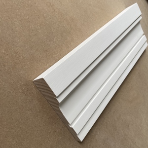Moldura de Rodapié Moderna de Madera de Pino FJ, Prepintada en Blanco, para Decoración de Interiores - Product Image 4