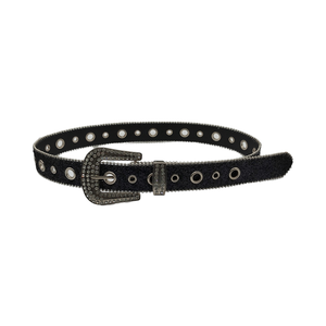 Cintura Western <span class=keywords><strong>Redo</strong></span> di Lusso Vintage Punk Rock per Cowgirl e Cowboy, Lunghezza Personalizzabile, Design Glitterato, Fibbia in Lega, 105cm, Realizzata in PU - Product Image 4