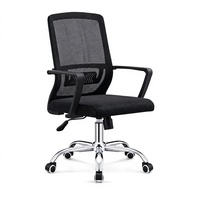 Chaise de bureau ergonomique en maille pivotante avec réglage pneumatique de la hauteur et base chromée pour espace de travail
