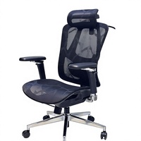 Chaise de bureau ergonomique Elite Series 5D à dossier haut avec appui-tête 3D, confort toute la journée pour les cadres et le télétravail