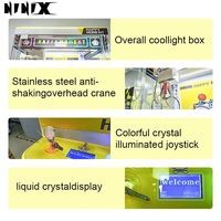 Happy Moment NINIX Claw Machine |   Machine à prix transparente commerciale pour salles de jeux, avec LED colorées et lecteur de billets, pour centres de jeux, 6 ans et plus
