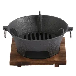 Barbecue en fonte d'aluminium, poêle à charbon de bois domestique pour jardin