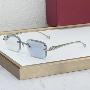 Lunettes <span class=keywords><strong>de</strong></span> <span class=keywords><strong>soleil</strong></span> photochromiques sans monture Cartierring, style <span class=keywords><strong>de</strong></span> marque <span class=keywords><strong>de</strong></span> luxe tendance 2025, design pour hommes et femmes, polarisées personnalisées, haute qualité - Product Image 4