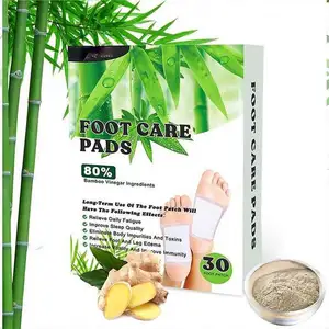 Factory 100% Natural Bamboo Vinegar Ginger Deep Cleansing Foot Pads for Feet Care