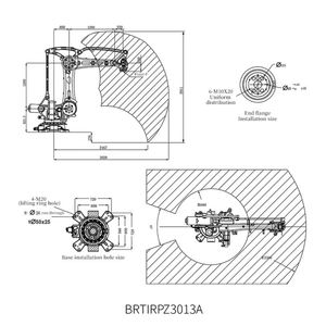 BORUNTE Brazo Robótico Industrial Profesional BRTIRPZ3013A de Seis Ejes para Paletización, Brazo de 1850 mm, Carga Útil de 130 kg, Manejo con PLC y Motor - Product Image 2