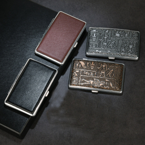 Nouvel étui à cigarettes portable en cuir PU imprimé sérigraphié, design <span class=keywords><strong>vintage</strong></span> mince et minimaliste, pour le voyage - Product Image 5