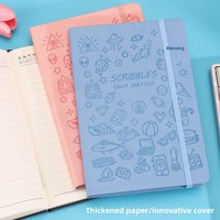 Carnet A5 en similicuir mignon, agenda personnalisé, bloc-notes étudiant, 80 feuilles, cadeau, vente en gros, carnet de tampons à motifs de dessins animés