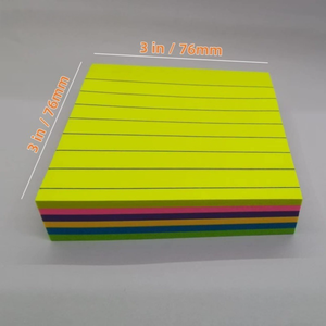 Notas Adhesivas Fluorescentes con Líneas, 76x76mm, 45 Hojas, 8 Colores, Reposicionables, Blocs de Notas de Alta Calidad para Oficina - Product Image 6