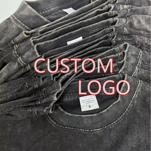 T-shirt unisexe surdimensionné OEM 100 % coton tissé 300 g/m² imprimé DTG personnalisé, lourd, uni, vintage, délavé à l'acide, col rond, manches courtes - Product Image 1
