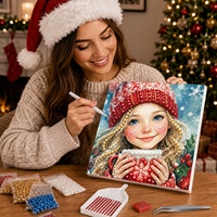 Nouvelle Vague de Mode Shopify Dropshipping : Tableaux Muraux Modernes, Décoration Intérieure, Kit de Peinture DIY, Personnage de Dessin Animé, Peinture Perle 5D
