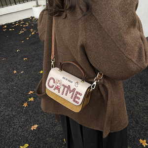 महिला डिजाइनर बैग प्यारा कार्टून बिल्ली के आकार का पैटर्न कंधे बैग लक्जरी ब्रांड महिला हैंडबैग लेटी - Product Image 4