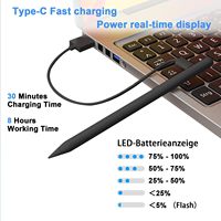 REXIAO Lápiz Activo Metálico Tipo-C con Rechazo de Palma para iPad 6/7/8/9/10/11/A16 Air 3/4/5/M2/M3/M4 Mini 5/6 Pro 11/12.9/M4/5