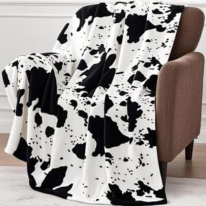 Beige <b>Black</b> Leopard Print Pink Flannel Blanket <b>Throw</b> Blanket Nap Blanket Machine Washable Fade Resistant <b>for</b> <b>Bed</b> Sofa Couch YH-M - Product Image 1