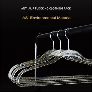 Porte-manteau personnalisé en plastique, Transparent, antidérapant, économie d'espace, paillettes, or acrylique, poudre, perles, 50 pièces DS962 - Product Image 3