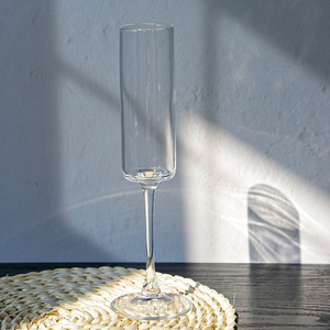Flûte à <span class=keywords><strong>champagne</strong></span> en cristal sans plomb de 190 ml, gobelet à vin de <span class=keywords><strong>mariage</strong></span> en gros, gobelet à vin droit avec long pied - Product Image 3