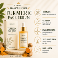 Sérum Visage au Curcuma Marque Blanche Acide Hyaluronique Glycérine Hydratation Profonde Nourrissant Raffermissant Éclat OEM ODM