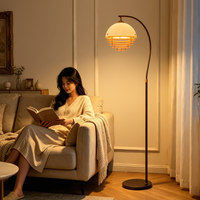 Lampe sur pied de style américain simple pour salon, avec hauteur réglable, LED en fer, CRI 97 élevé, design vintage