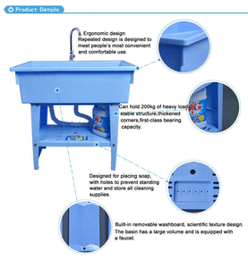 Factory Direct Modern Polypropylene Lab <strong>Sink</strong> Chemical Resistant Acid Proof Drainboard Eco-Friendly Easy Clean Washroom <strong>Bathroom</strong> - Product Image 5