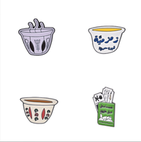 Autocollants Métalliques Créatifs en Forme de Tasse à Thé pour Téléphone et Ordinateur, Cadeaux Promotionnels Décoratifs, Vente en Gros Personnalisable