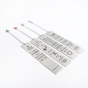 Marque-page promotionnel en acier inoxydable gaufré, moderne, multifonctionnel, personnalisable avec logo gravé, de haute qualité pour entreprises - Product Image 3