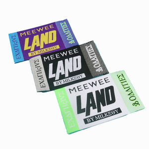 Tùy Chỉnh Lụa In Chăm Sóc Satin Dệt May Bé Của Quần Áo Nhãn Damask Dệt Logo Tagger Số Lượng Lớn In Giày Lưỡi Nhãn - Product Image 6