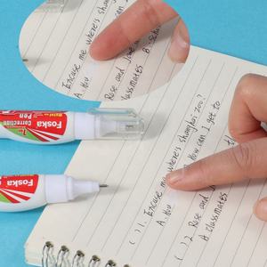 Foska Europese Kwaliteit 7Ml Veilige Materialen Niet-Toxisch Snel Drogen Gladde <span class=keywords><strong>Corrector</strong></span> Witte Vloeistof <span class=keywords><strong>Pen</strong></span> Met Metalen Punt - Product Image 4