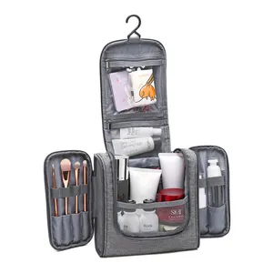 Custom logo Travel men Makeup Cas Organizer hanging toiletry storage bag