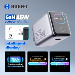 <span class=keywords><strong>Chargeur</strong></span> USB C GaN 45W à chargement rapide, adaptateur mural USB <span class=keywords><strong>avec</strong></span> affichage intelligent pour téléphone et tablette, <span class=keywords><strong>chargeur</strong></span> Type C, produit tendance sur TikTok - Product Image 1