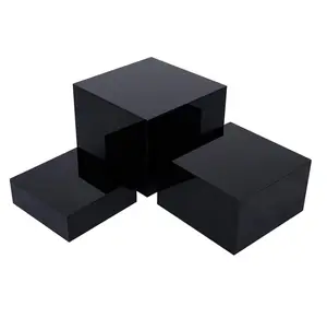 Xinkeda Présentoir alimentaire en acrylique Buffet noir Présentoir alimentaire en acrylique Cubes