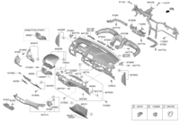 Accessoires de tableau de bord automobile de haute qualité, tableau de bord en plastique pour voiture 84710-O1000 pour Hyundai ENCINO 84710-O1200