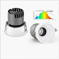 Projecteur LED en aluminium moderne, anti-éblouissement profond, à angle réglable, blanc/noir, pour usage domestique et commercial