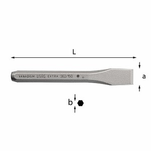 Cincel Frío Usag de 27.5mm con Punta Recta, Herramienta de Metalurgia de Grado Industrial, Modelo 362 - Product Image 1