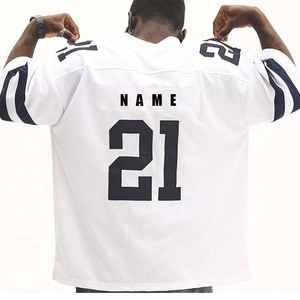 Street Wear 100% Polyester Fabric Applique Embroidery Custom Oversized Football <strong>Jersey</strong> Blank Mesh American Football <strong>Jersey</strong> - Product Image 6