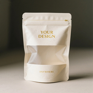 Nouvelles Sachets Doypack Personnalisés Biodégradables Transparents en Kraft avec Fermeture Zippée Refermable Style Classique pour <span class=keywords><strong>Emballage</strong></span> <span class=keywords><strong>Alimentaire</strong></span>, Sucre et Autres Aliments - Product Image 4