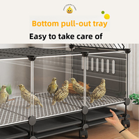 Grande Cage et Poulailler d'Extérieur Robuste et Simple avec Verrou Anti-Évasion, Plateau de Déjection, pour Poules, Canards, Cailles, Boîte Facile à Nettoyer