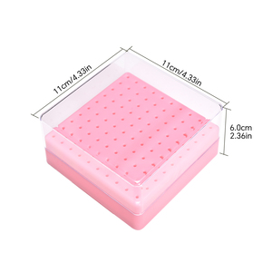 KADS 100 Hole Nail <b>Drill</b> <b>Bit</b> <b>Storage</b> Box Plastic Manicure <b>Drill</b> <b>Bits</b> Display Organizer Case Large Capacity Manicure Tool <b>Storage</b> - Product Image 2