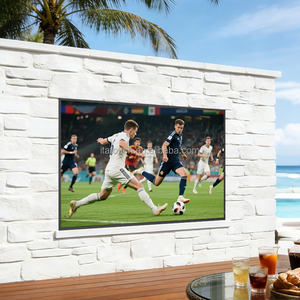 Téléviseur extérieur Android 4K haute luminosité IP55/IP66 résistant aux intempéries, <span class=keywords><strong>verre</strong></span> trempé anti-reflets pour installations extérieures par tous les temps - Product Image 1