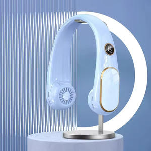 Nouveau ventilateur de cou sans fil portable, recharge USB, affichage numérique, silencieux, pour extérieur, mini moteur sans balais, autonomie 4-12h, batterie 2400mAh - Product Image 1