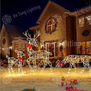 Luces con Motivo de Reno Navideño que Aportan un Toque Festivo a Centros Comerciales, Hoteles, Parques y Eventos Invernales - Product Image 2
