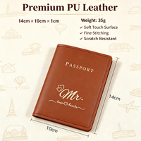 Porte-passeport en cuir PU de qualité supérieure, organisateur de documents de voyage fin avec emplacements pour cartes, housse légère pour hommes et femmes