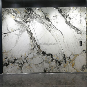 Azulejos de pared de formato China 3200x1600, pared gris oscuro, Blanco esmaltado, mármol para el Hogar, baño, azulejo de suelo de piedra sinterizada pulida - Product Image 2